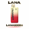 【LANA】6000口拋棄式電子煙 Mesh網狀發熱芯技術 擊喉感紮實平穩 3%尼古丁鹽完美比例 550mAh充電續航 全台現貨秒發